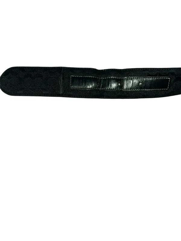 Coach Vintage Signature Jacquard Belt with Silver Buckle - Image 4
