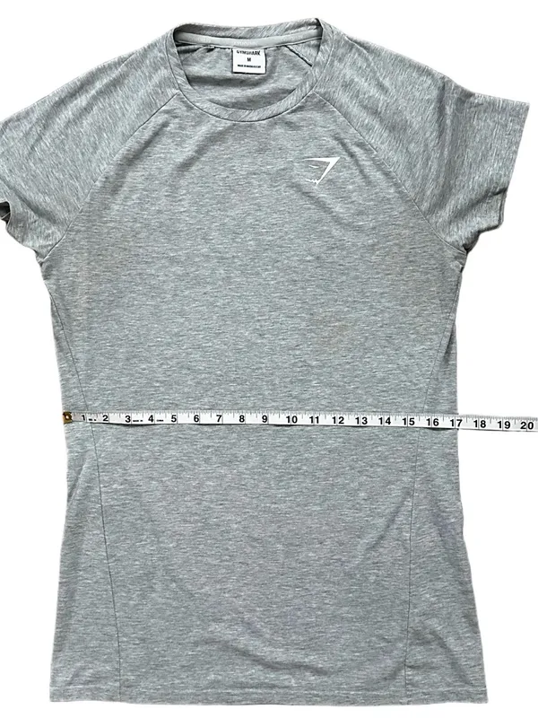 Gymshark Vital Seamless Athletic Short Sleeve Logo T-Shirt Gray Medium - Image 9