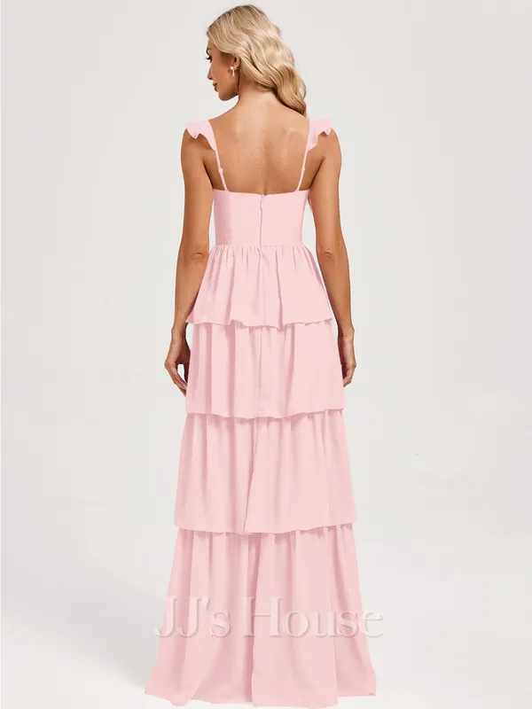 NWT JJs House Josseline Petal Pink Tiered Ruffle Chiffon Dress Bridesmaid Formal - Image 7