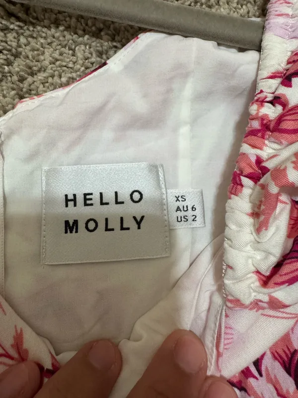 Hello Molly Sweetest Kind Pink Floral Cut Out Mini Dress size XS NWOT - Image 5