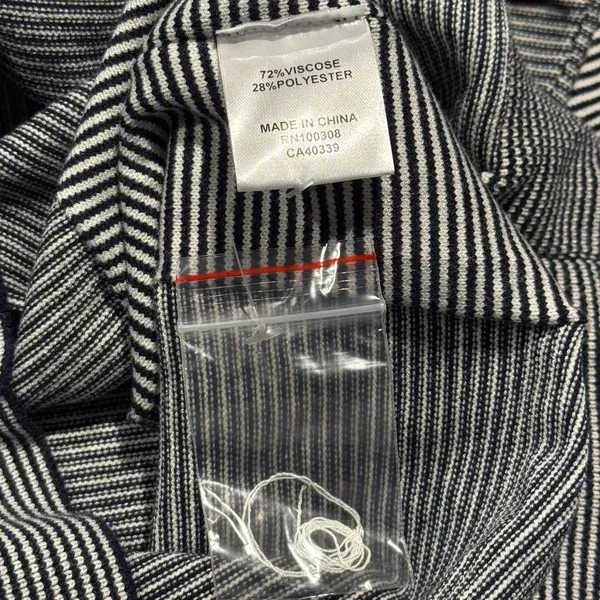 NEW Peter Millar Sweater Hepburn Sport Turtleneck Stripe Stretchy Navy Medium - Image 4