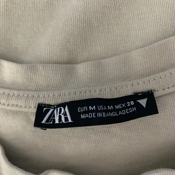 Zara Dress Medium Gray Sleeveless Shoulder Pads Minimal Chic Work - Image 5