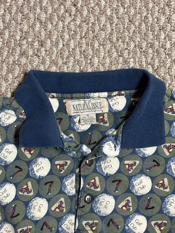 Natural Issue Y2K Style Vintage Golf Polo - Image 3