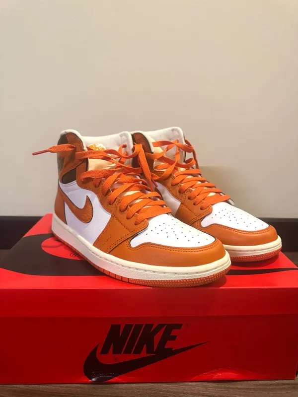 Women’s Jordan 1 Retro High OG Starfish Orange & White - Image 2