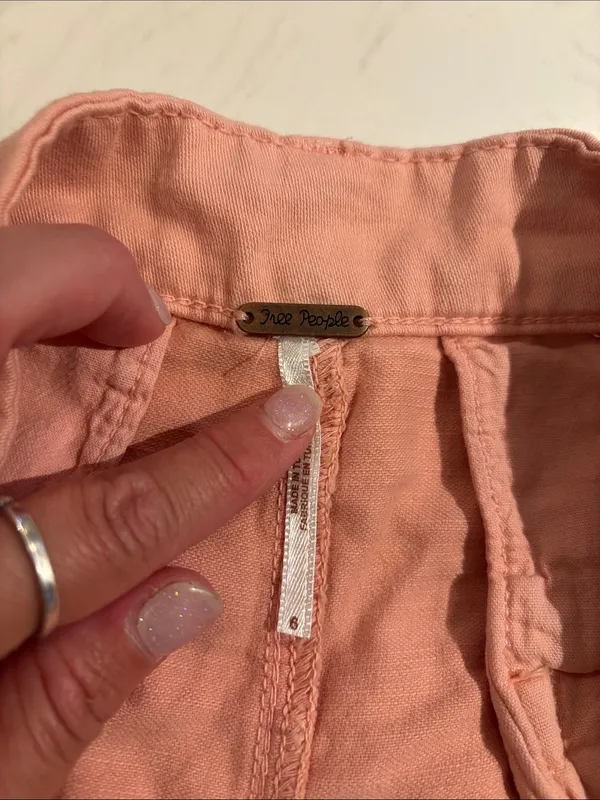 Free People Women’s Pink Cotton Blend Casual Shorts - Image 2