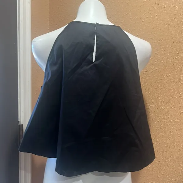 Zara black crop top blouse - Image 4