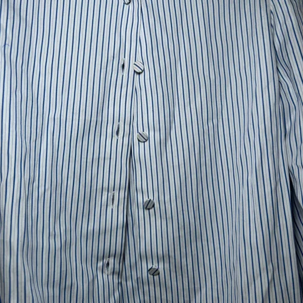 NWT Madewell Puff-Sleeve Button-Up Shirt blue white striped women's s nautical - Image 4