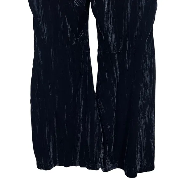 NWT Wrangler Retro Velvet Solid Flare Pants Black Boho High Rise Size 34x32 - Image 3
