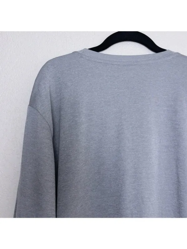 Kappa Alpha Theta Nike Swoosh Dri Fit Long Sleeve Top L Gray Sorority Dry Fit - Image 7