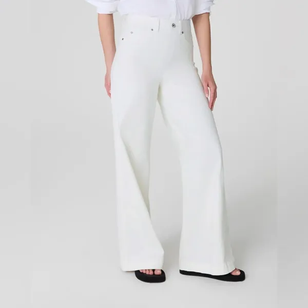 Spanx NEW SPANXshape EveryWear Wide Leg Jeans in Chalk Shaping Office Career Size 3X - Image 3