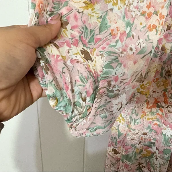 ASTR The Label Kaylini Floral Maxi Dress Pink Multicolor Size M - Image 7