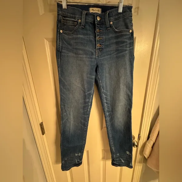 Madewell, size‎ 26, Slim Straight Jeans: Distressed Button-Front Edition - Image 4