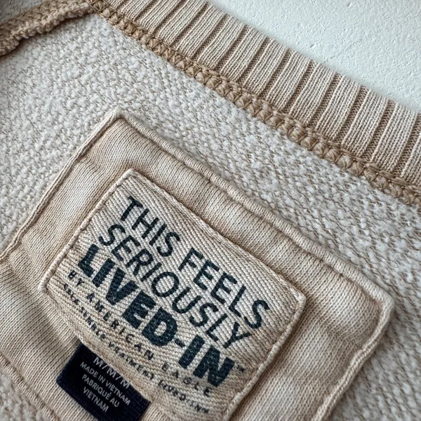 American Eagle Brown Funday‎ Graphic Raglan-Sleeve Sweatshirt - Image 9