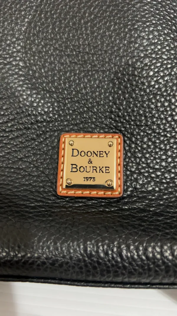 Dooney & Bourke Black Pebbled Leather Crossbody Bag - Image 3