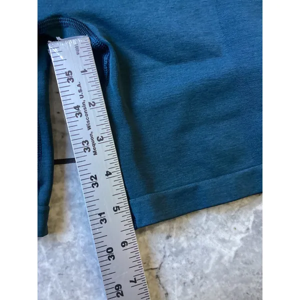 Alphalete Amplify Seamless Scrunch Butt Biker Shorts Teal Blue Womens Small - Image 5