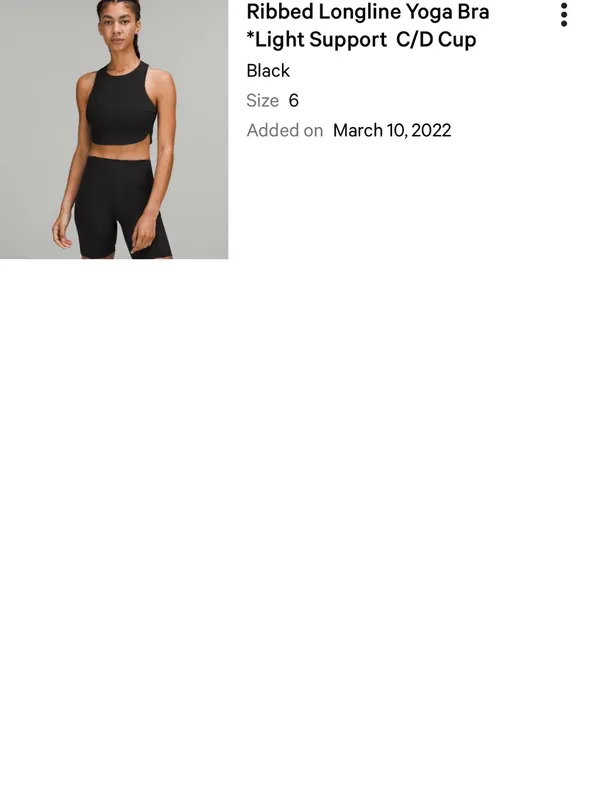 Lululemon Women’s Black Ribbed Cropped Tank Top - Image 6
