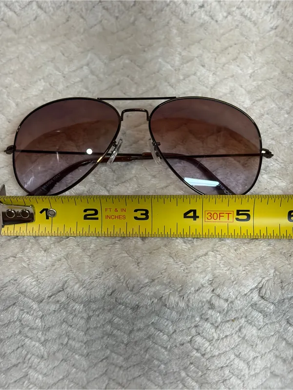 Rivanchy Aviator Sunglasses Brown Gradient Lens Metal Frame‎ Retro Vibe - Image 8