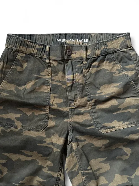 American Eagle AE Ex-boyfriend Camo Casual Pants Green Utility Women’s Sz Small - Image 7