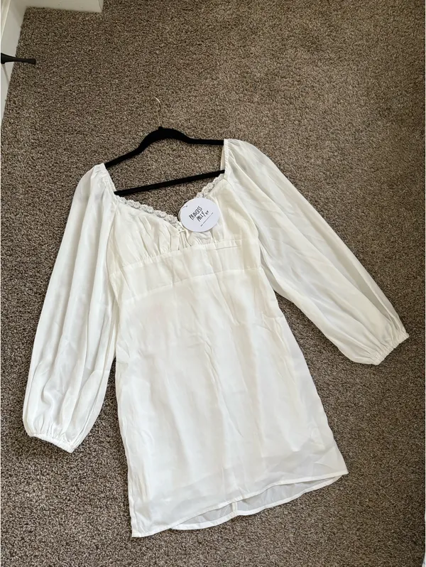 Princess Polly White Lace Trim Dress NWT - Image 6