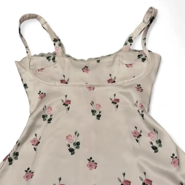 Princess Polly Remini Satin floral cream Mini Dress - Image 2