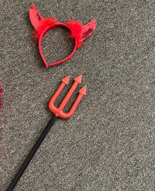 Devil Halloween Costume with dress Red - Image 3
