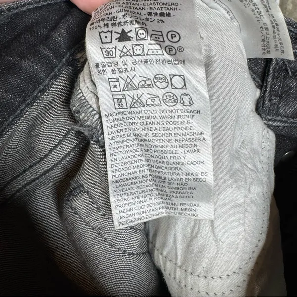 Levi's Washed Black Button Fly‎ Straight Leg Jeans Size 24 - Image 6