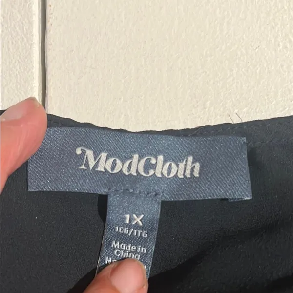 Modcloth Black Ruched Long Sleeve Blouse - Image 7