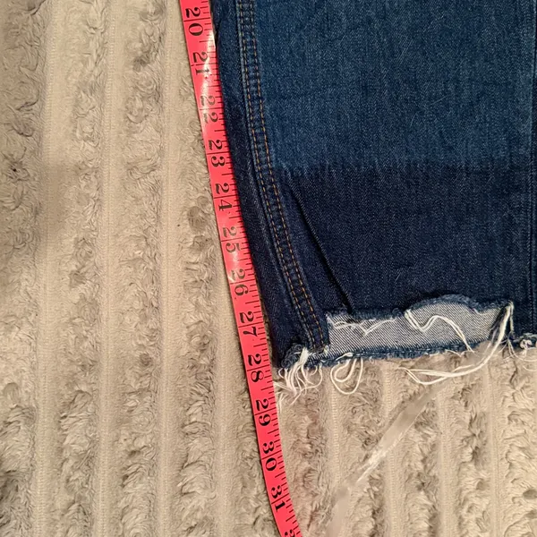 Ariat Real Denim High Rise‎ Straight Leg Distressed Patchwork Jeans Blue 25R - Image 6