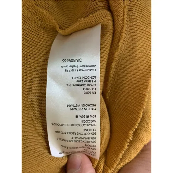 Free People We The Free oversized thermal mustard yellow women’s size XS NEW NWT - Image 5