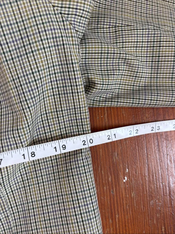 Vintage 1990s Ann Taylor Plaid Skirt Suit Set Yellow Blue Size 8 / 10 Cotton - Image 6