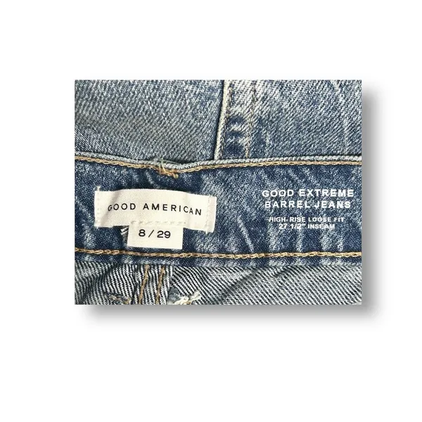 Good American 8/29‎ Extreme Barrel Jeans Indigo Balloon Wide Leg High Rise 90s - Image 10