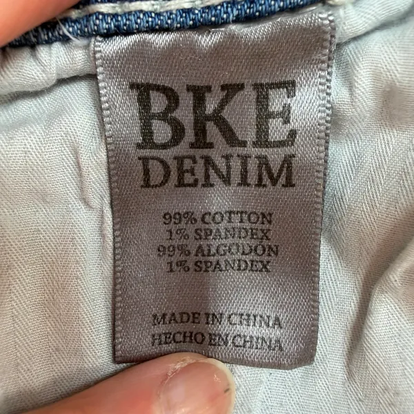 BKE 32S 32 Short Jeans Aiden Bootleg Boot Mid Rise Contrast Stitch Medium Wash - Image 8