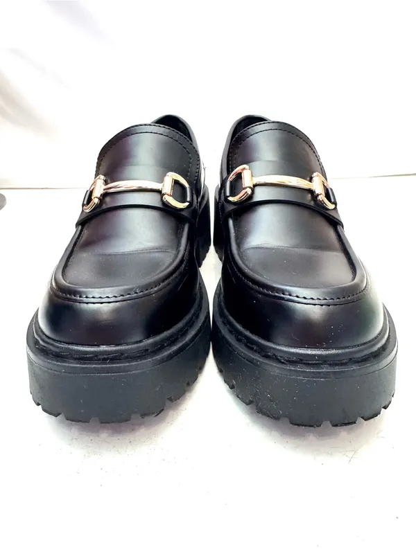 Steve Madden Alley Black Horse-bit Platform Loafers Size 10 - Image 3