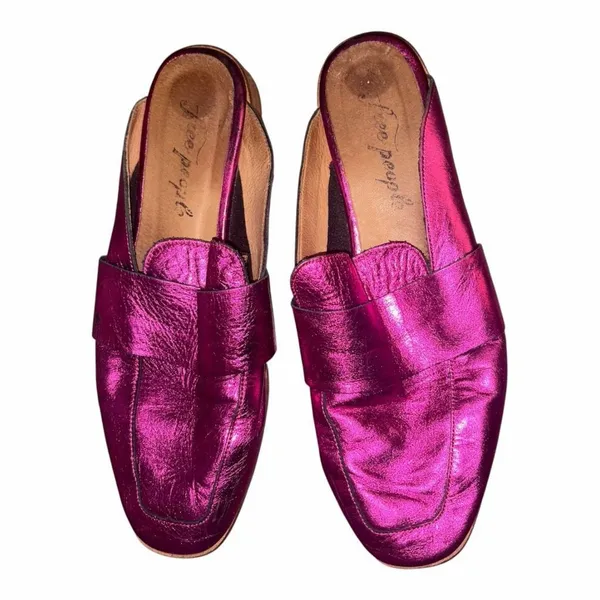 ✨Free People At Ease Metallic Pink Sz Loafers✨ - Image 9