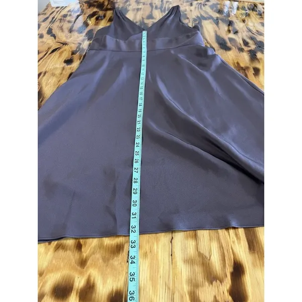 J Crew Purple Sophia Fit Flare Silk Midi Dress Women‎ Size 14 Formal Modern City - Image 7