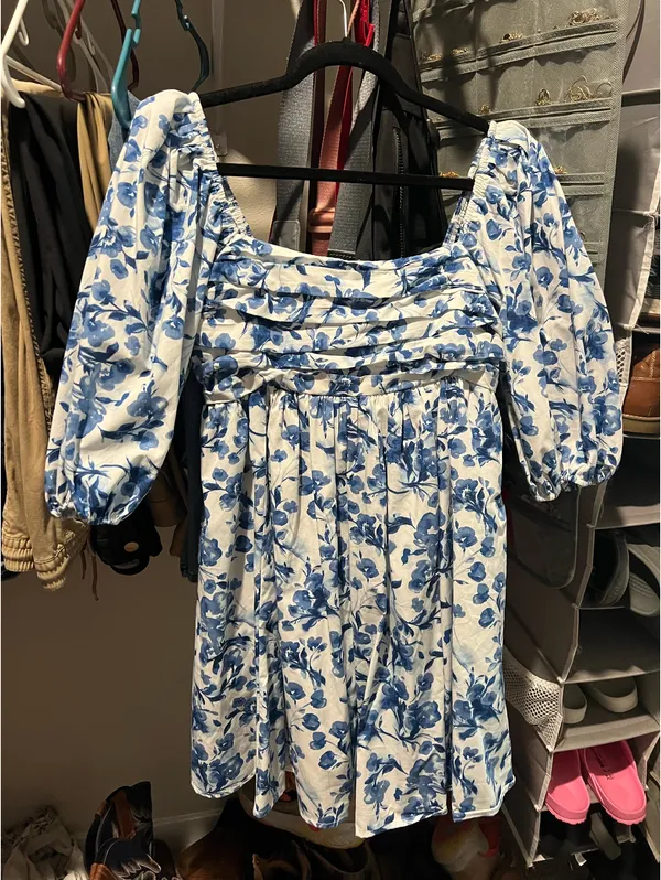 Abercrombie & Fitch Emerson Ruched Puff Sleeve Mini Dress - Image 2