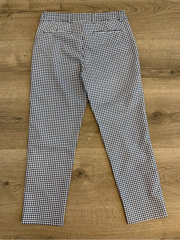 Liverpool Jeans Company Women’s 6/28 Blue Gingham Check Ankle Pants Stretch - Image 2