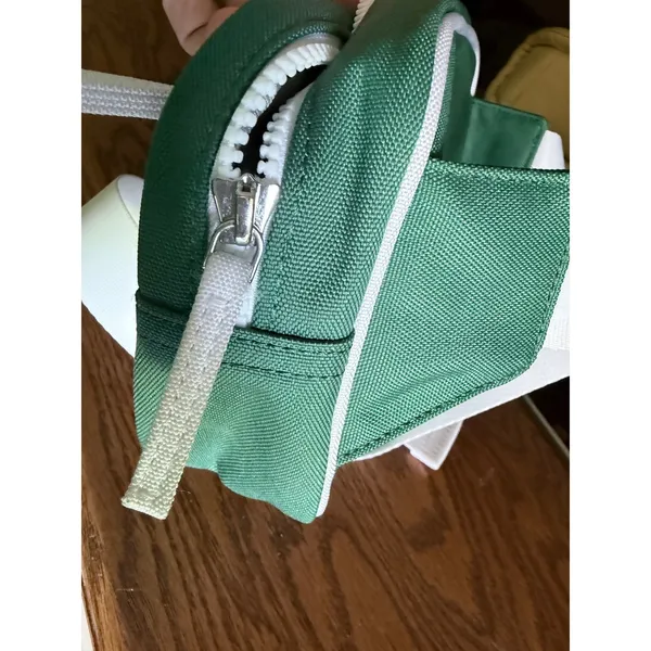 Athleta All About Large Canvas Belt Bag Green White Crossbody Waist Pack - Image 9