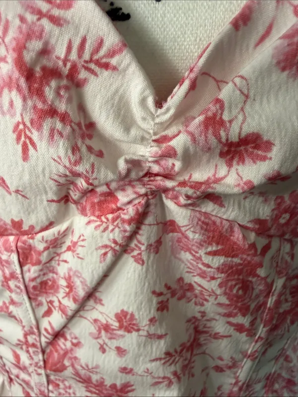 Altar'd State White Maxi Dress with Pink Floral Print - Image 7