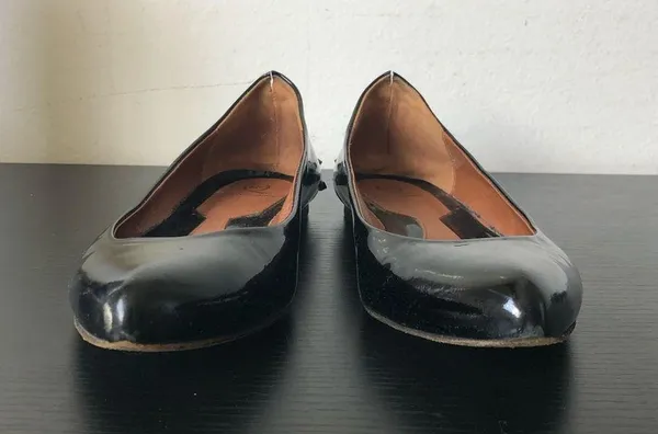 Alexander McQueen Patent Spiked Ballet Flats - Image 6