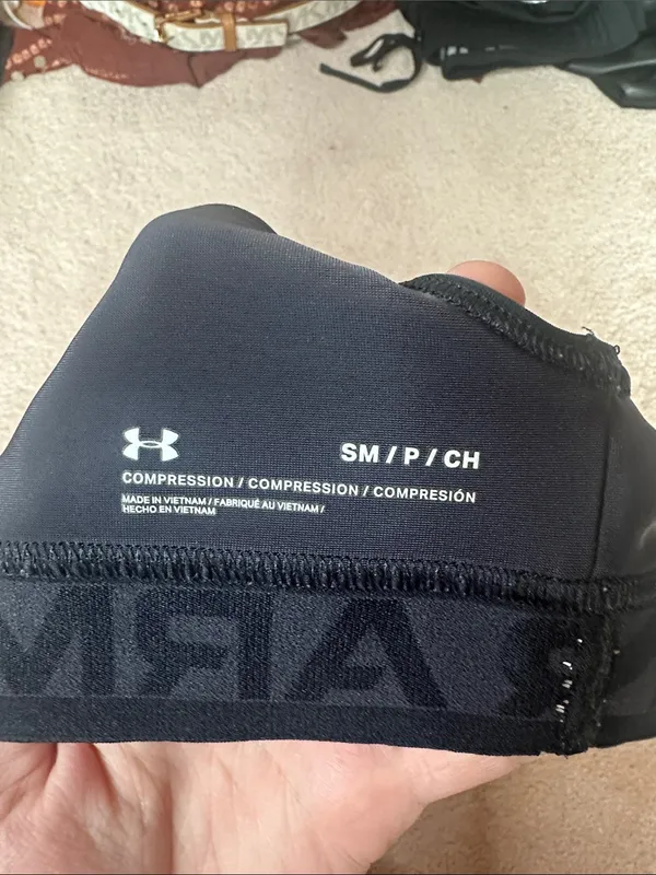 Under Armour Crossback Compression Sports Bra Grey Removable Pads Workout - Image 3
