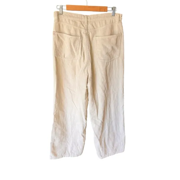 Urban Outfitters - High & Wide Corduroy Cream Y2K Grunge Wide Leg Pants Sz 31 - Image 4