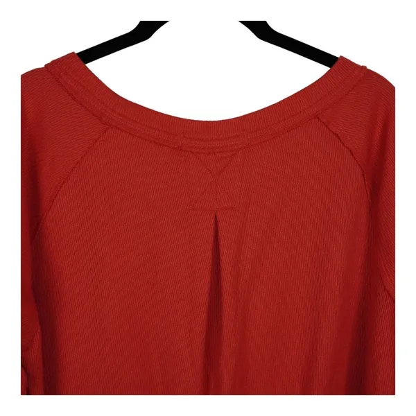 We The Free People Red Thermal Top Women Medium Thumbhole Slit Gorpcore - Image 8