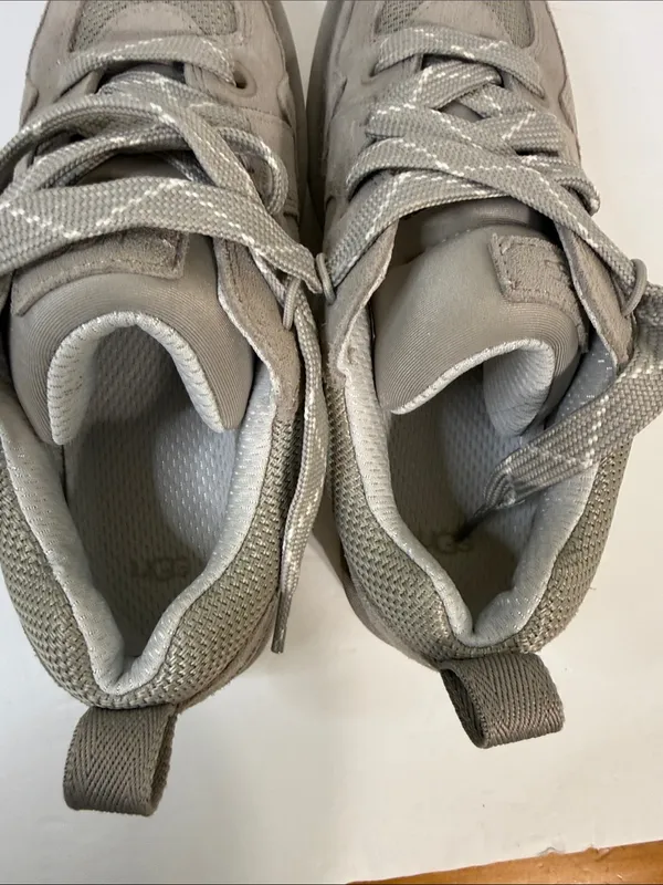 UGG Women's Gray and Cream Platform Lace-Up Sneakers - Image 9