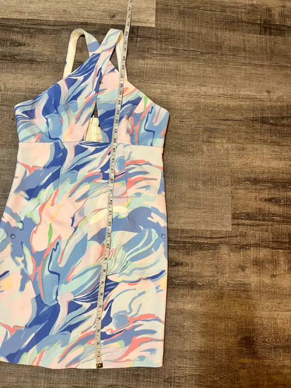 FRENCH CONNECTION Dalla Printed Mini Cross-Over Neck Dress - Image 7