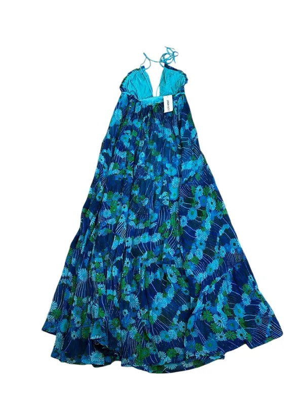 Urban Outfitters Halter Maxi Dress Blue Daisy Floral Boho Summer Party Fairy - Image 8