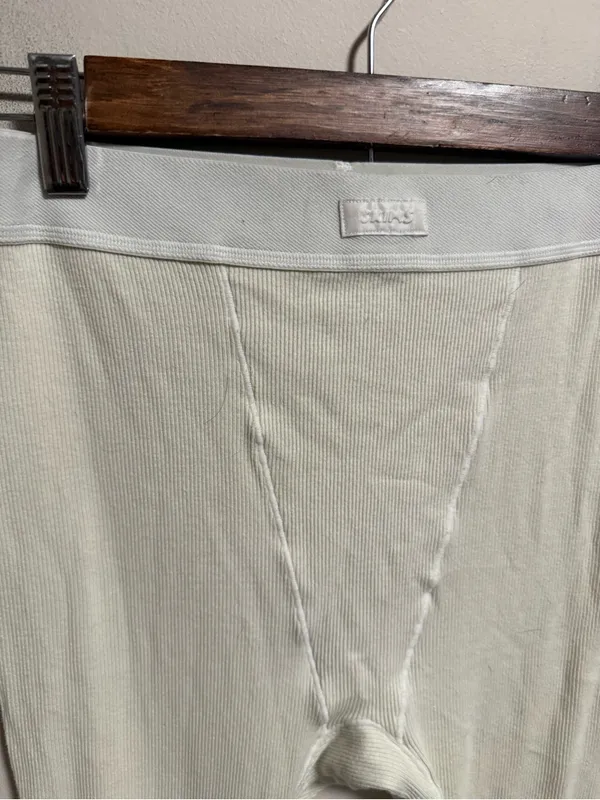 SKIMS Cotton Rib Thermal Leggings in Bone Size Small - Image 4