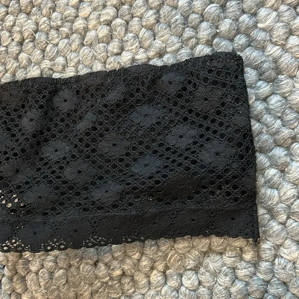 Aerie Black Crochet Bandeau‎ Top Size XS - Image 5