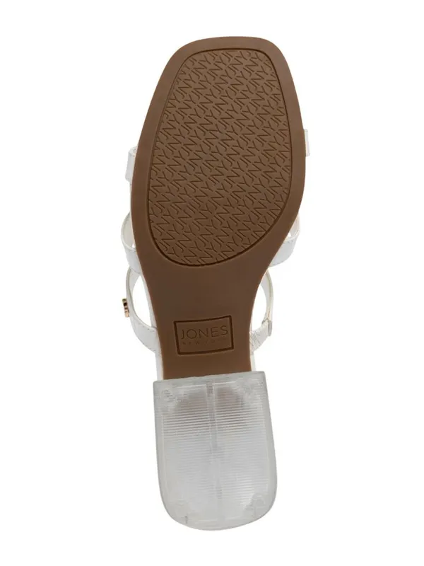 Jones New York Strappy Block Heel Slide Sandal Open Toe JNY-UNIKA White 8M - Image 15