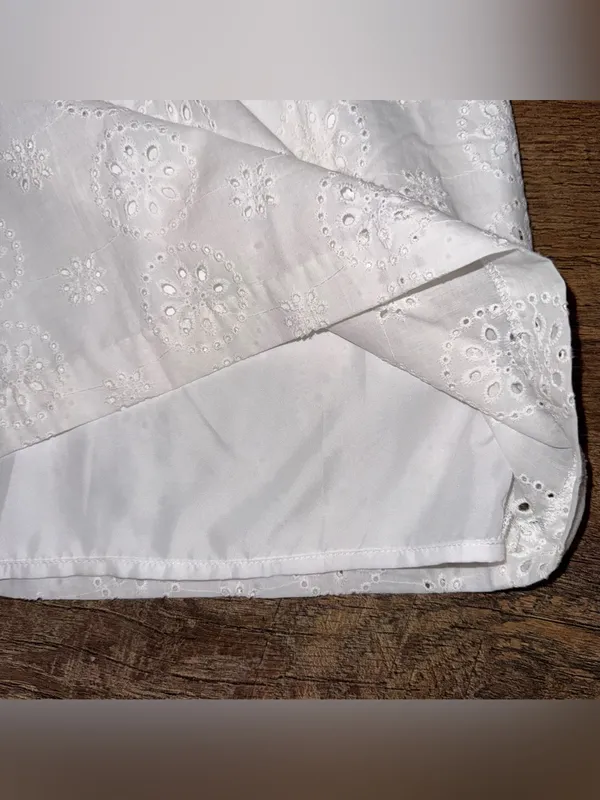 Hutch Strapless White Bow-Front Lace Mini Dress - Image 12
